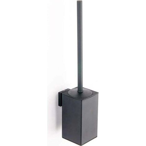 304 Stainless Steel Toilet Brush, Wall-Mounted Toilet Brush Holder, Black (1/4)