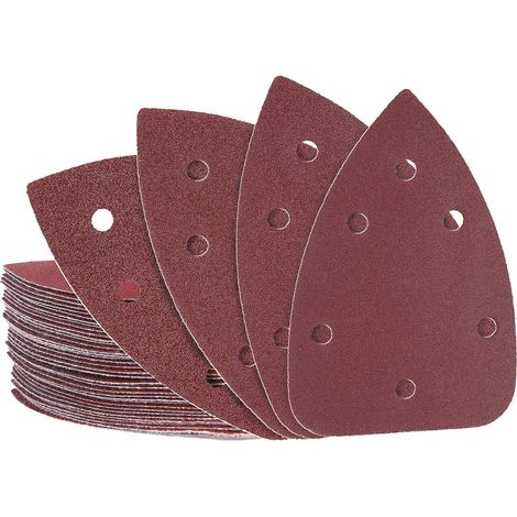 Detail-Schleifpapier-Set, Maus-Schleifpapier 140 x 100 mm, 6 Löcher, 40 Stück
