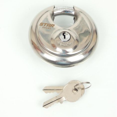 Rundschloss-Kettchen mit Schlüssel Star Locks Ø70mm, Griff Ø10mm (1/3)