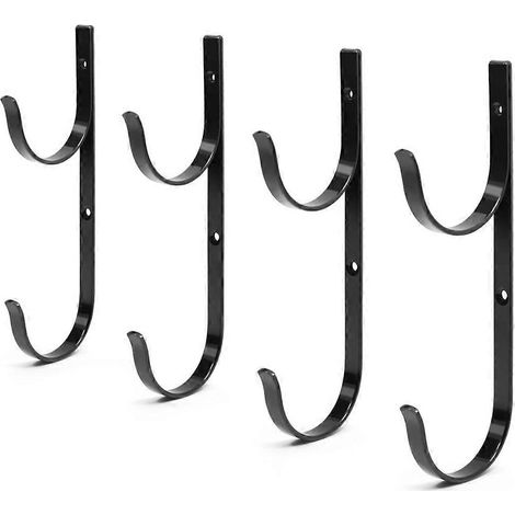 Ensemble de crochets pour perches de piscine (4 pièces), adapté aux perches télescopiques, écumoires, râteaux, filets, brosses, tuyaux d'aspirateur, outils de jardinage et accessoires de natation. (1/5)