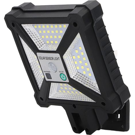 Lampadaire solaire extérieur détecteur de mouvement étanche IP65 LED avec télécommande pour allée clôture (1/5)