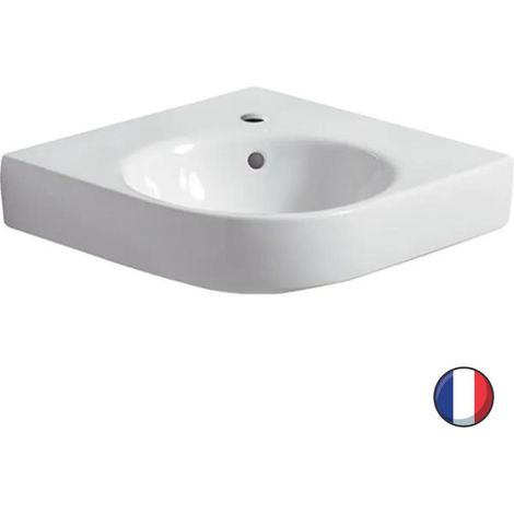 Geberit Renova Nr.1 Comprimo Nuevo lavamanos angular, 50cm, (1/2)