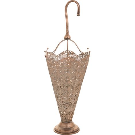 Paragüero de metal cobrizo 32,5x28x82