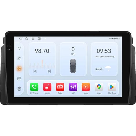 Autoradio, dimensioni dello schermo, compatibilità con smartphone, compatibile con BMW Serie 3 E46 M3 318 320 325 330 335 1998-2005, QS1 AI AHDC2 (1/2)
