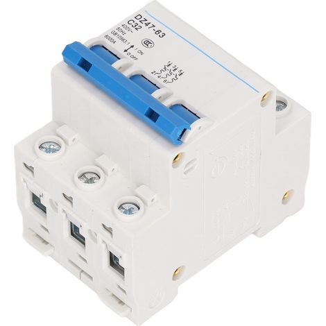Disjoncteur 3P à montage sur Rail DIN, disjoncteur 400V 32A, capacité de coupure 6000A