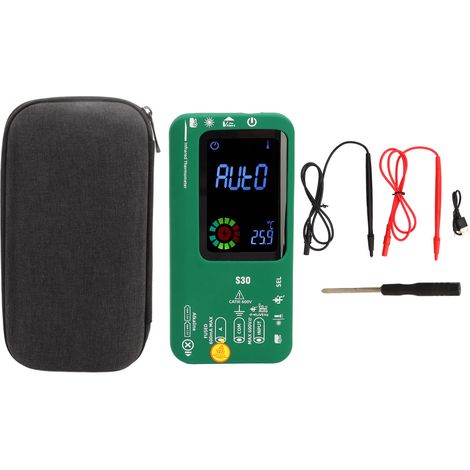 Multimètre numérique haute précision BSIDE S30 avec écran couleur rechargeable et fonction de mesure de température infrarouge - Multimètre pour électricien (1/5)
