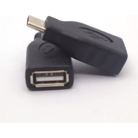 USB-C Male Straight OTG to USB 2.0 Female Data and Charging Adapter (Large Format) (1/2)