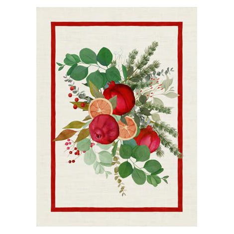 Canovaccio da Cucina Garland Glee Rosso 50x70cm Tessitura Toscana (1/2)