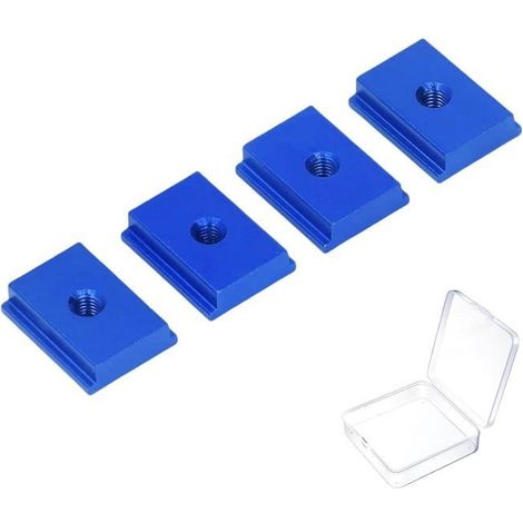 Écrous coulissants M6/M8 pour rails à fente en T – Écrous rainurés en forme de T en aluminium, fixations à fente en T (1/4)