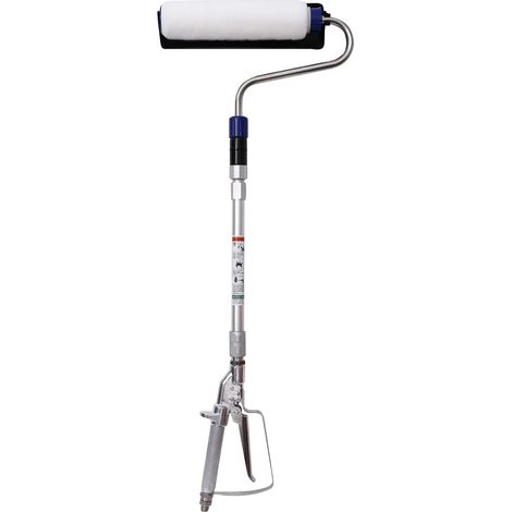 Rouleau de Peinture Sans Air Hvlp Cover Silvery Airless Paint Roller Metal Airless Paint Roller Power Pulvérisateur avec 30cm Bold Extension Rod Convient pour Pulvérisateur (1/5)