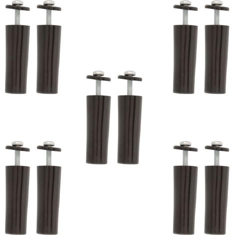 Pack de 10 Butées pour Volets Roulants Amortisseur avec Vis M5 Antirouille et Rondelle Extérieure Résistant aux Intempéries Longueur : 60 mm Bronze (1/5)