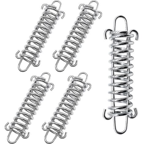 Lot de 5 tendeurs de ressorts pour voile d'ombrage, ressorts hélicoïdaux pour voile d'ombrage, tendeurs de cordes pour auvent. Indispensable pour le camping. (1/5)