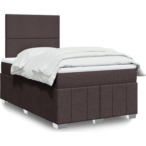 Boxspringbett mit Matratze Dunkelbraun 120x200 cm Stoff (1/5)