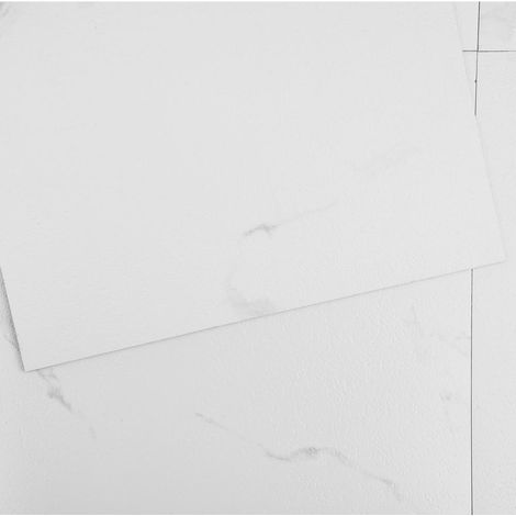 Dalles Adhésives Sol Vinyle 50 Pièces 305x305mm Épaisseur 1,5mm Effet Marbre Blanc pour Cuisine Salle de Bain (1/5)