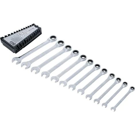 Bgs Llaves mixtas con carraca cromadas 13 piezas 8-19 mm