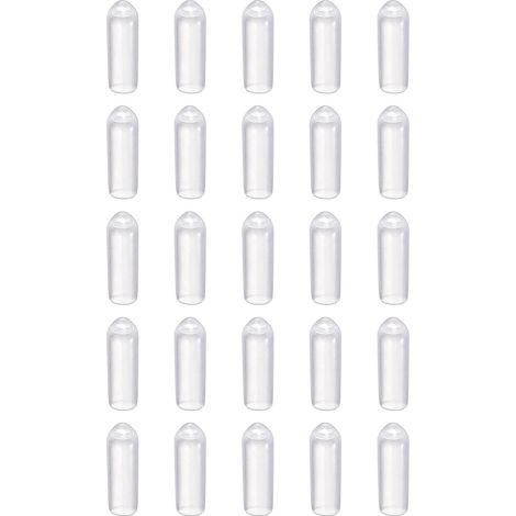 100 Pièces Embouts en Caoutchouc, 4mm ID, Caoutchouc PVC Capuchons Ronds, Cache-Boulons, Capuchons De Protectio pour Tubes Métalliques Tiges Boulons, Translucide (1/5)