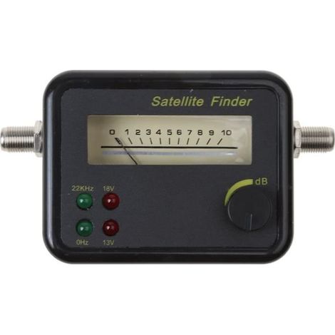 Pointeur Satellite - Parabole - Satfinder - Noir - Détecteur de Signal - Aiguille