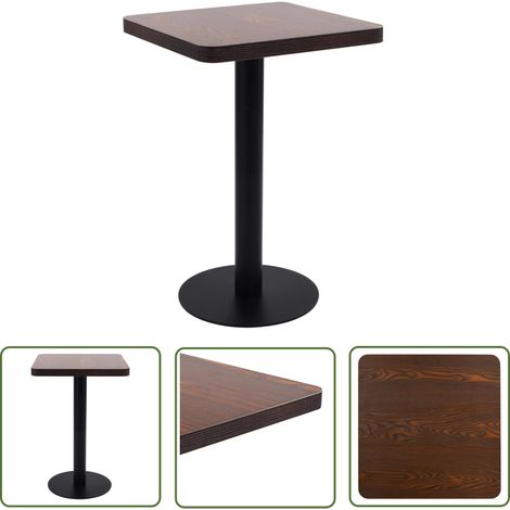MDF Tisch - vidaXL Bistrotisch Dunkelbraun 50x50 cm MDF - Stahl Tischbein (1/5)