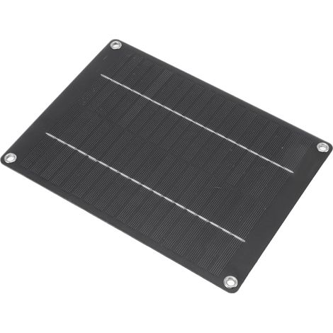 Panneau solaire 10 W portable, compact, fin, étanche et flexible pour voiture, maison ou bateau (23 x 17 cm). (1/5)