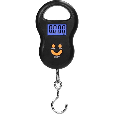 Bilance sospese industriali, bilance elettroniche digitali di precisione, bilance per gru 50 kg/10 g, bilance digitali LCD con retroilluminazione, pesi da pesca, bilance tascabili, bilance per bagagli (1/4)
