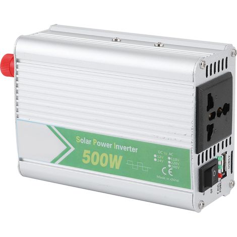 Convertisseur de tension 12V vers 220V 500W, onduleur voiture intelligent, protection multiple LED, sécurité renforcée, alimentation portable pour camping et urgence. (1/5)