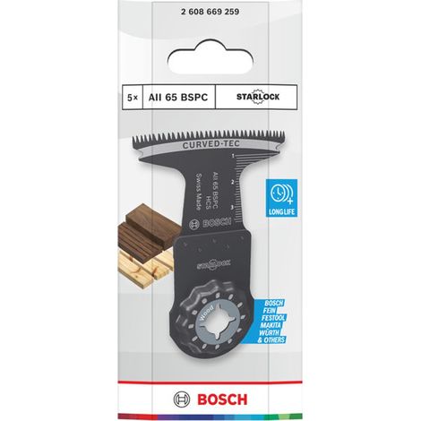 Bosch Tauchsägeblatt AII 65 BSPC Holz, Starlock, 65 x 40 mm, 5-tlg.