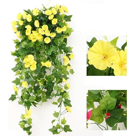 Künstliche Petunien-Hängeblumen aus Seide, 90 cm, künstliche Petunienpflanzen, künstliche Hängepflanzen, Balkondekoration für Zuhause, Garten (1/5)