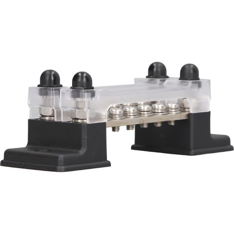Elektrischer Verteilerblock mit 12 Gängen, 48 V, 150 A, zweireihige Sammelschiene mit M4-Klemmen und M6-Bolzen, ideal für Schiffssysteme und Wohnmobile. (1/5)