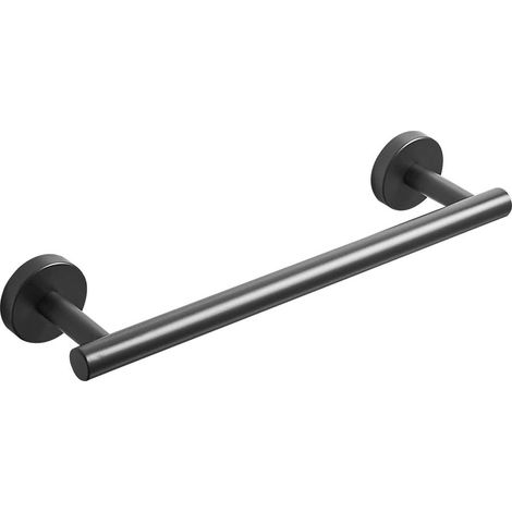 Porte-serviettes noir mat, porte-serviettes en acier inoxydable pour salle de bain
