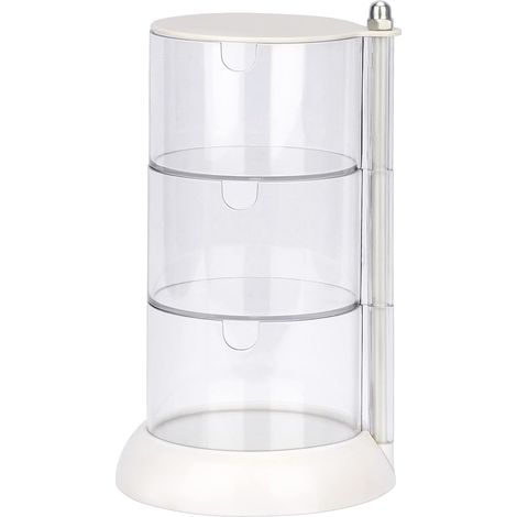 Almacenamiento Apilable, 3 Capas Acrílico Accesorios para el Cabello Organizadores Contenedores Bandejas de Joyería Organizador de Maquillaje Almacenaje Encimera para Baño y Vanidad (1/5)