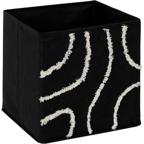 Boîte de Rangement Pliable "Bali" 31x31cm Noir