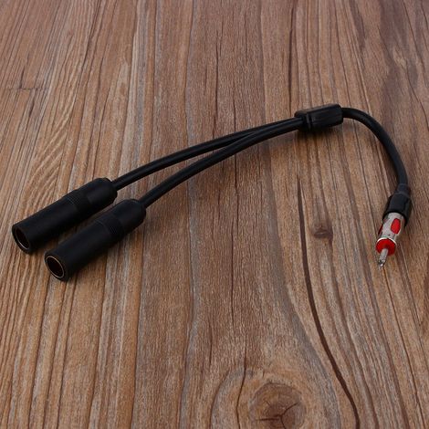 Autoradio-Antennenkabel mit 2 weiblichen auf 1 männlichen Stecker für Stereo-Verlängerung