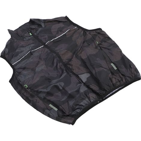 Gilet climatisé respirant, résistant aux UV, avec ventilateur à 3 vitesses, idéal pour les activités intérieures et extérieures. Prise USB, taille 4XL. (1/5)