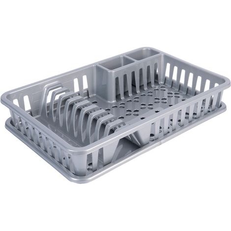 Escurreplatos con bandeja Gris