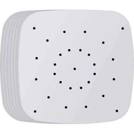 100 feuilles de papier sulfurisé perforées carrées pour friteuse à air chaud, 21,5 x 21,5 cm (1/5)