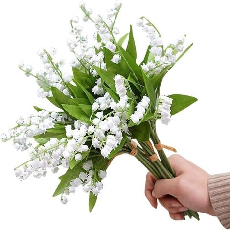 Maiglöckchen Artificial - 36 Cm - Blanco - Para Bouquets De Boda Y Decoración Interior Exterior - Paquete De 30 Unidades (1/5)
