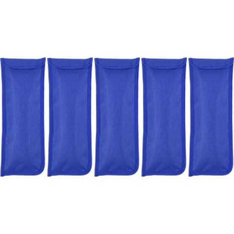 5er-Pack multifunktionale Aufbewahrungstaschen für Zeltnägel aus Oxford-Gewebe, druckbeständig, blau (1/5)