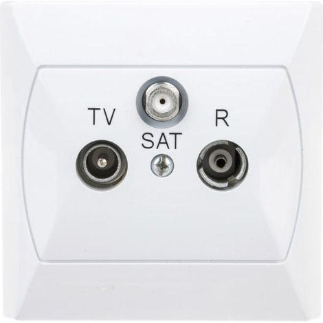 Presa per antenna Akcent RTV-SAT, bianca GPA-AS/00