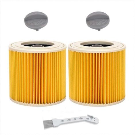 Lot de 2 cartouches filtrantes de rechange pour aspirateur Karcher WD3 Premium, WD2 et WD. (1/5)