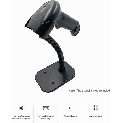 Lecteur de codes-barres USB 1D portable filaire, compatible avec les codes papier et fonctionnant sous Windows, Android et Linux. Idéal pour les supermarchés, bibliothèques, librairies, la logistique (1/3)