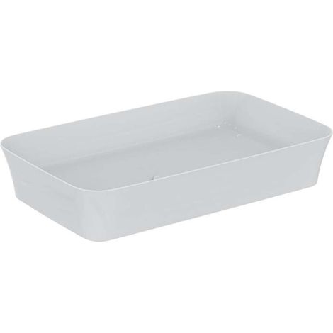 IDEAL STANDARD Ipalyss lavabo appoggio 65x40 senza foro rubinetteria senza troppopieno bianco europa codice prod: E188601 (1/4)