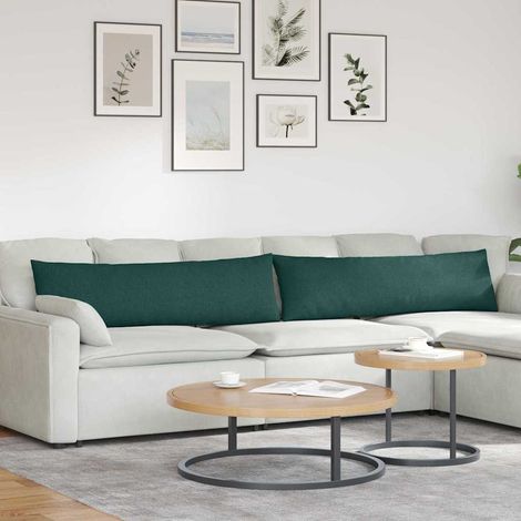 Sofakissen 2 pcs Dunkelgrün 145 x 40 cm Stoff