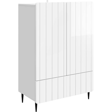 Credenza Bianco Lucido 66 x 34,5 x 97 cm Legno ingegnerizzato vidaXL