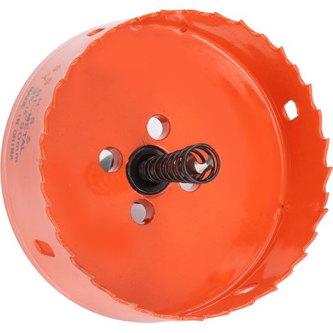 Scie cloche bimétallique HSS avec arbre robuste pour planches de Cornhole, bois, PVC, métal, pièces de perceuse électrique 3 9/16 po (90 mm) (1/5)