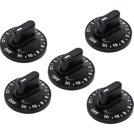 Lot de 5 boutons de commande de brûleur de cuisinière de rechange 12200035 compatibles avec les cuisinières Jenn Air, Whirlpool et Kenmore (1/5)