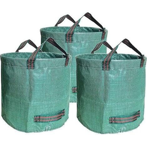 Lot de 3 x 500L Sacs de Jardin 50KG XXL, Sacs de déchets Jardin résistants Sac à déchets de Jardin Sac déchet en PP Robuste Sac de Jardin Réutilisable et Stable (1/4)