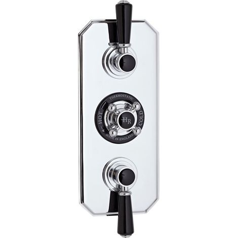 Hudson Reed Topaz Black Triple Concealed Shower Valve (1/4)