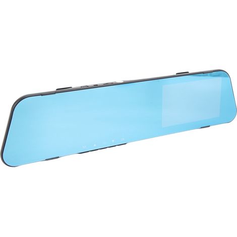 Caméra de tableau de bord rétroviseur 1080P 4,0 pouces double objectif anti-éblouissement, stabilisation électronique d'image, grand écran pour voiture, sans carte mémoire (1/5)