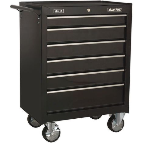 Sealey Rollcab 6 Drawer with Ball-Bearing Slides - Black AP226B (1/5)