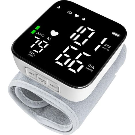 Professionelles Blutdruckmessgerät für das Handgelenk, vollflächiges digitales LED-Display, Erkennung von Herzrhythmusstörungen
